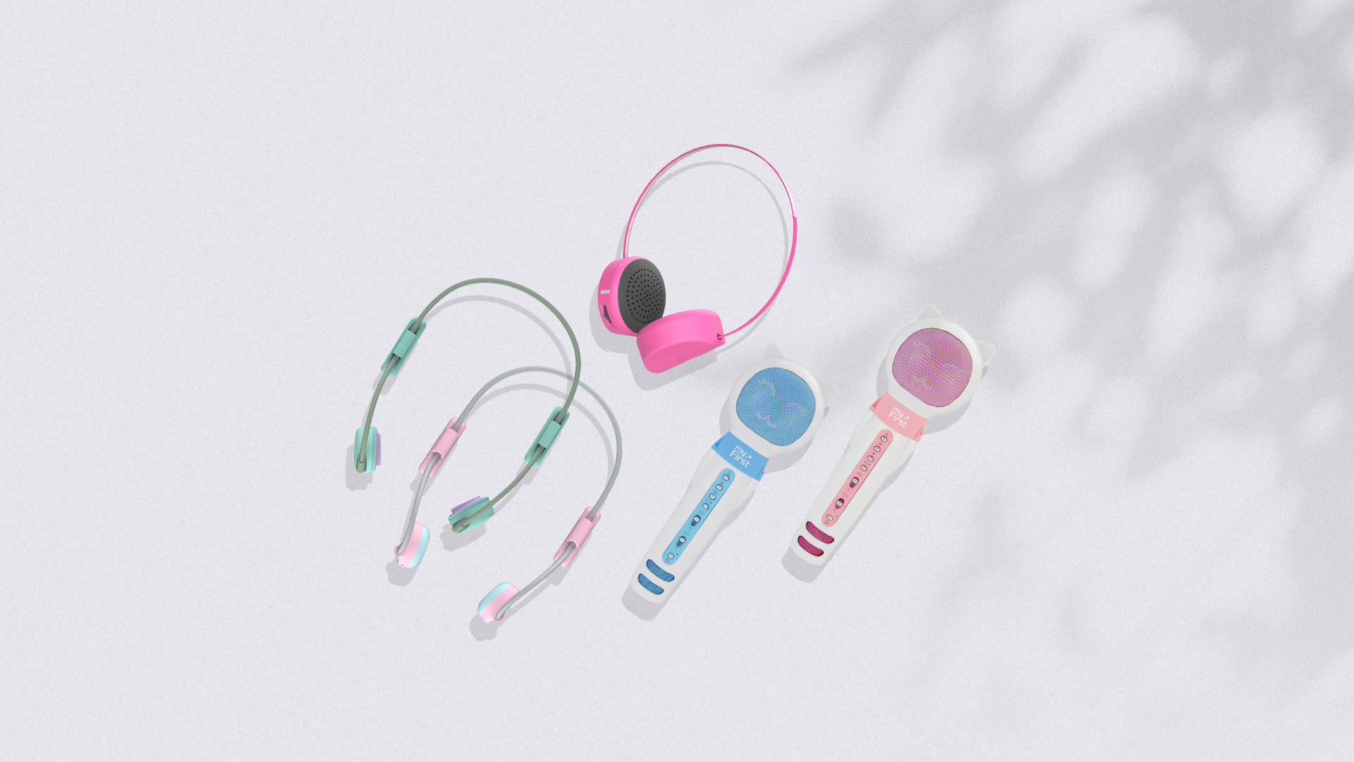 myFirst Headphones Collection with myFirst Voice, Karaoke set for kids, myFirst Headphones Bone Conduction for kids
