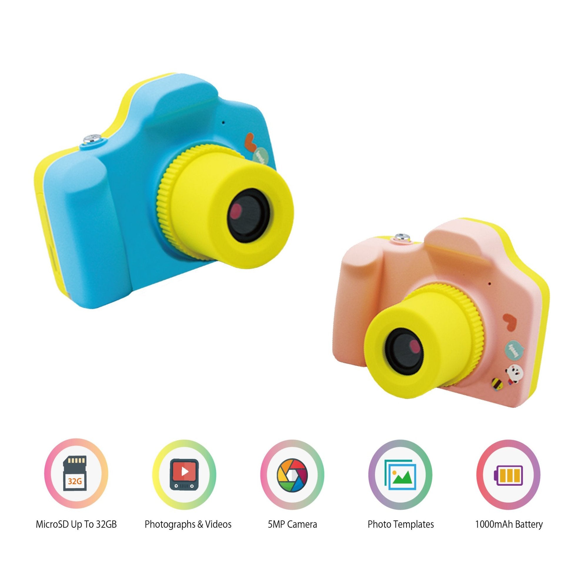 myFirst Camera - 5 Mega Pixel Mini Size Camera For Kids With SD Card Support - Oaxis - The Official Maker of InkCase and the brand owner of myFirst - A brand new collection for kids