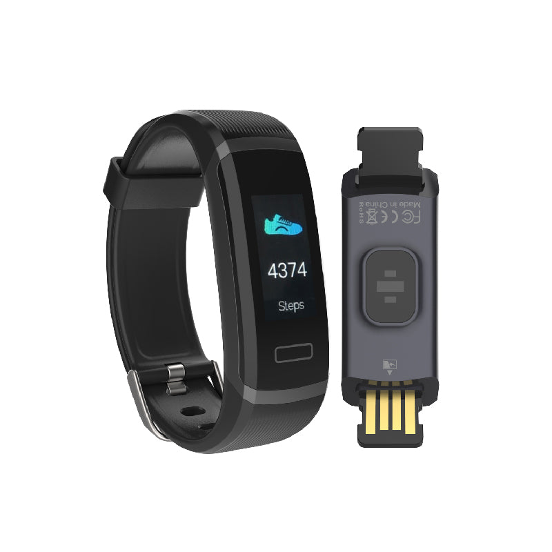 Tenvis HR - Smart Band with BPM Heart Rate Monitor & Full HD Color Screen - Oaxis 
